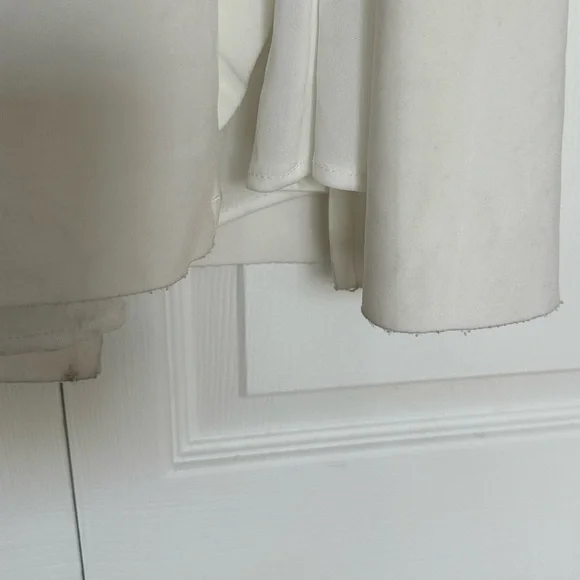 Exscape Flo One Shoulder Ruffle Dress Ivory Formal Spring Summer Event Size 16 - Picture 9 of 9